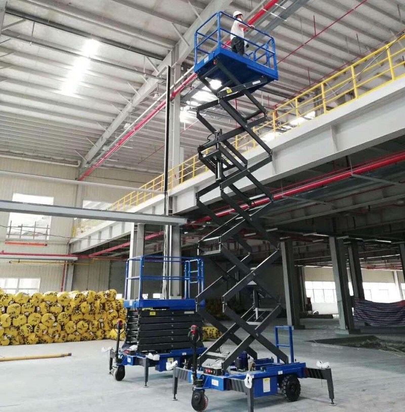 陵水助力行走剪叉式高空作业平台